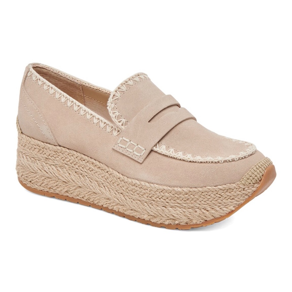 NWOB Dolce Vita Jalia Suede Espadrille Sneaker Dune Beige 7.5